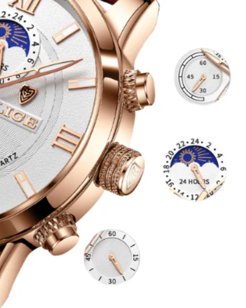 Lugano Timeless Watch (Water Resistant)
