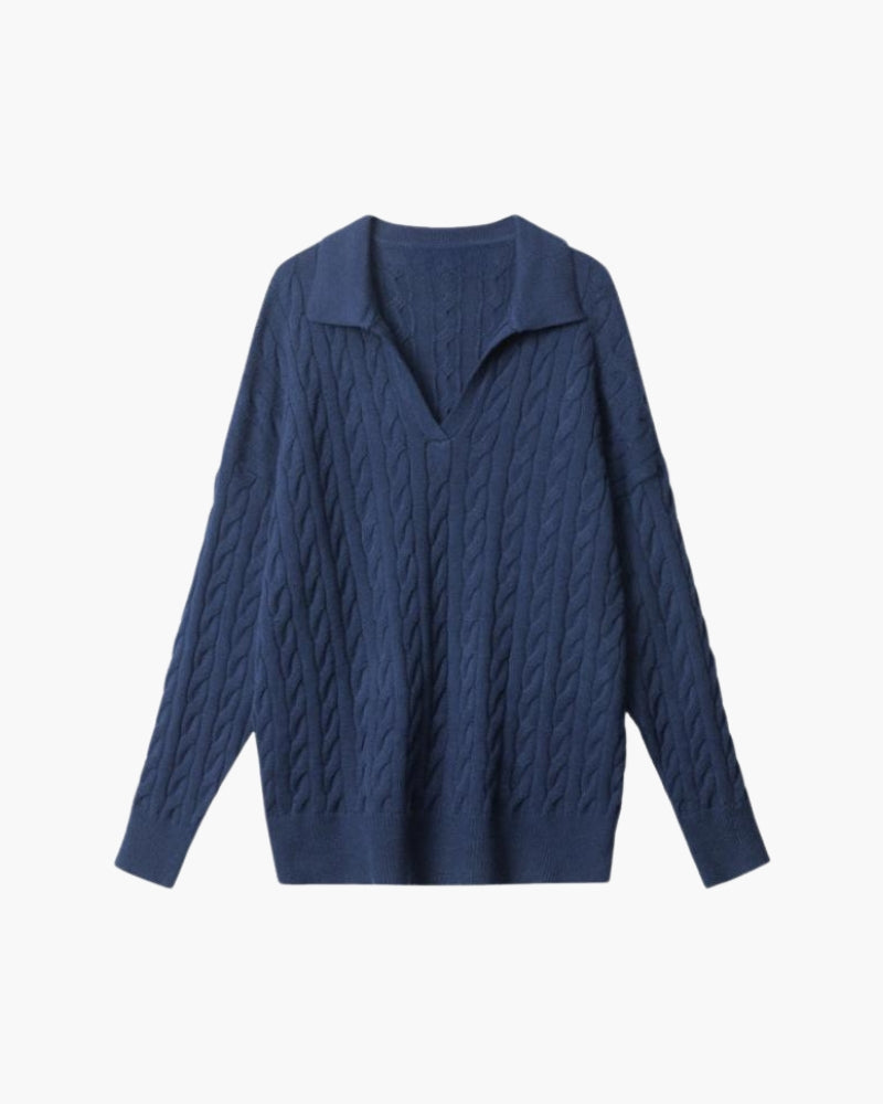 Luxury Lambswool V-neck Knit Jumper