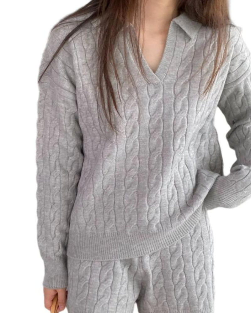 Luxury Lambswool V-neck Knit Jumper